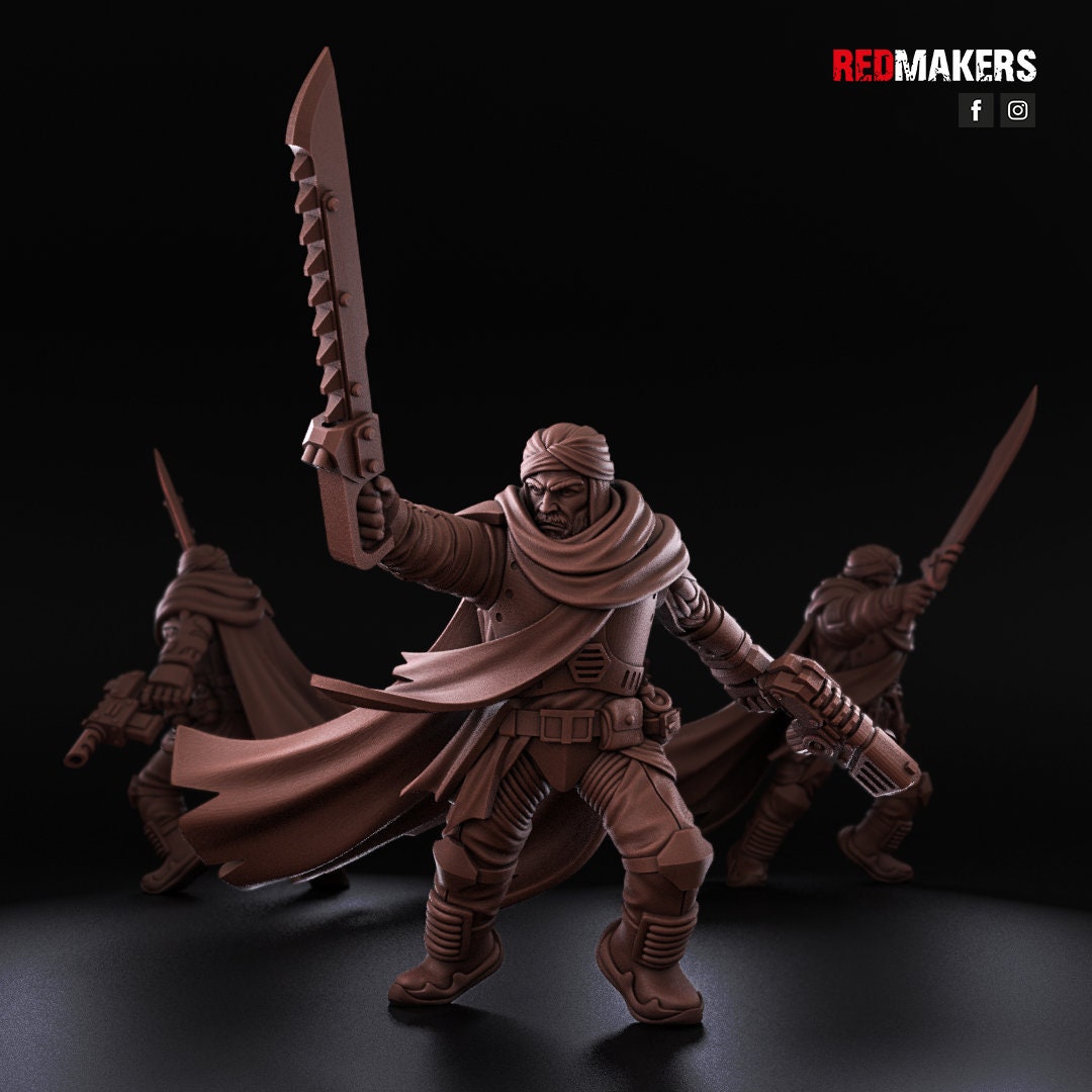 Red Makers Desert Raiders Officer and Command Squad (Custom Order) - product image 6 of 8