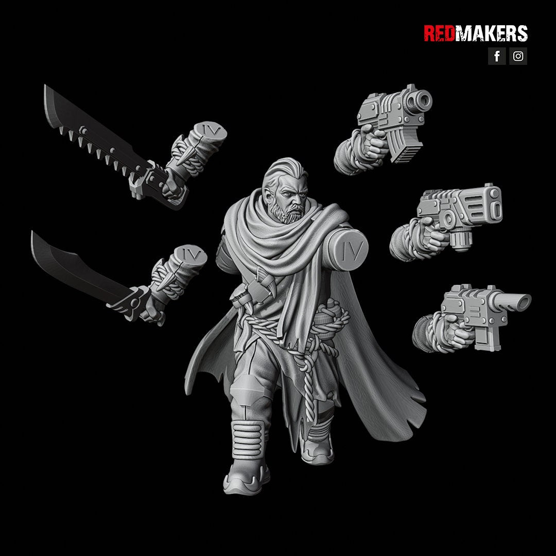 Red Makers Desert Raiders Officer and Command Squad (Custom Order) - product image 8 of 8