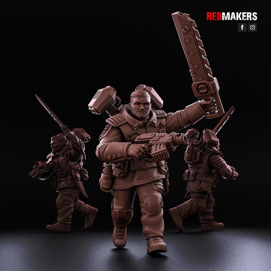 Red Makers Airborne Division Officer and Command Squad (Custom Order) - product image 1 of 10