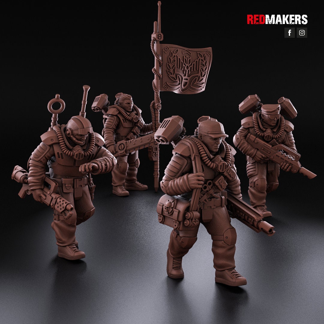 Red Makers Airborne Division Officer and Command Squad (Custom Order) - product image 6 of 10