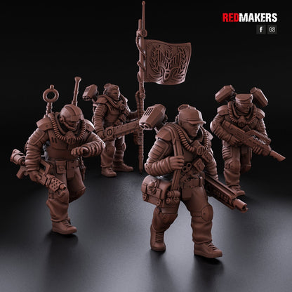 Red Makers Airborne Division Officer and Command Squad (Custom Order) - product image 6 of 10