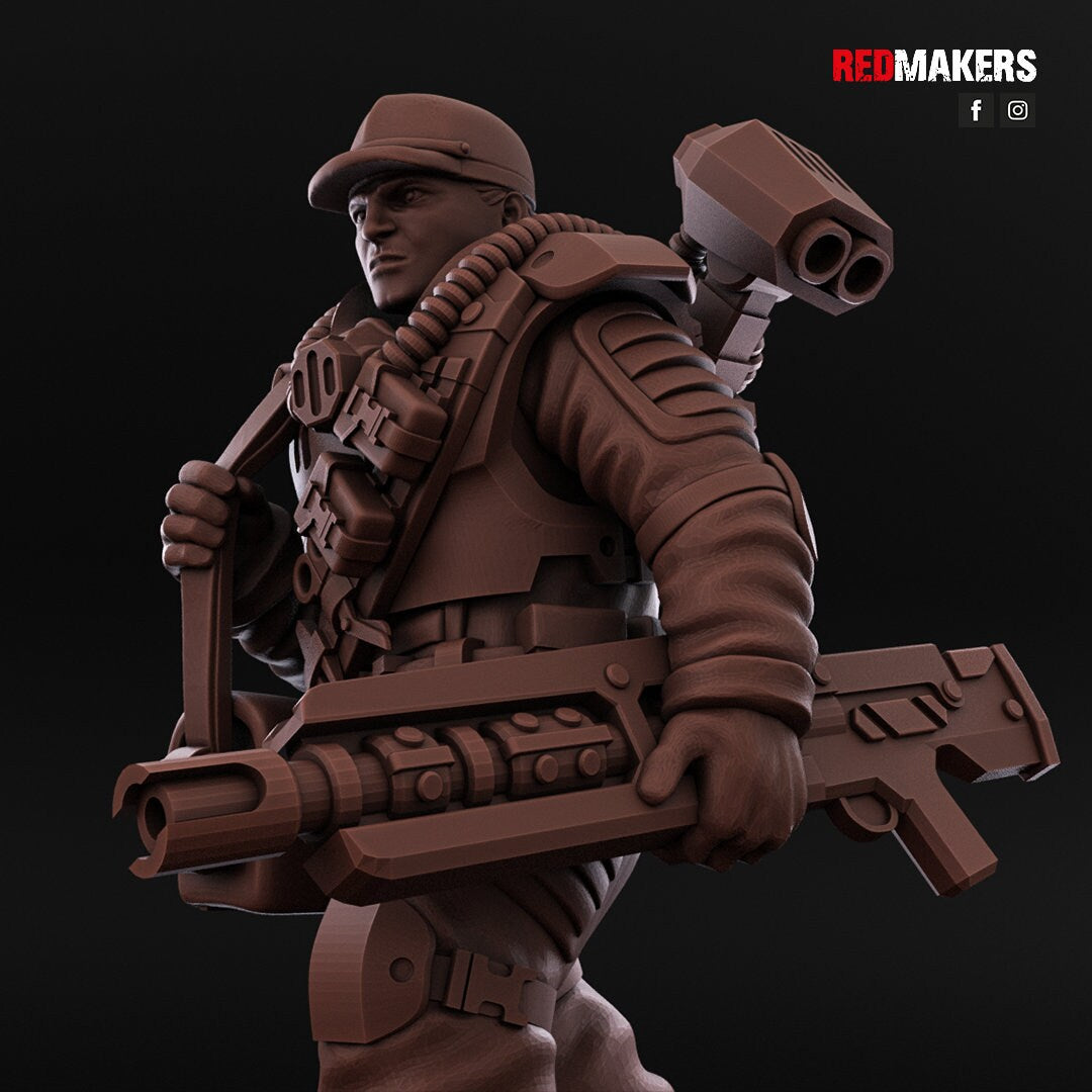 Red Makers Airborne Division Officer and Command Squad (Custom Order) - product image 5 of 10