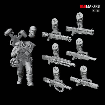 Red Makers Airborne Division Officer and Command Squad (Custom Order) - product image 9 of 10