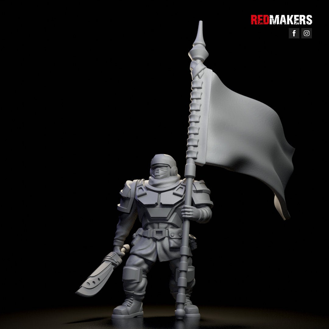 Red Makers Alpha Troops Officer and Command Squad (Custom Order) - product image 5 of 8