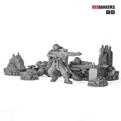 Red Makers Alpha Troops Snipers x3 (Custom Order) - product image 1 of 6