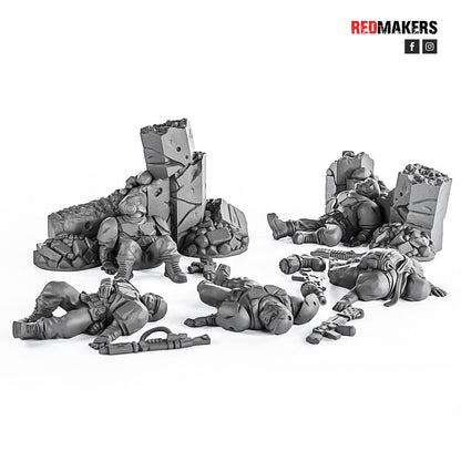 Red Makers Alpha Troops Slain Soldiers x5 (Custom Order) - product image 1 of 5