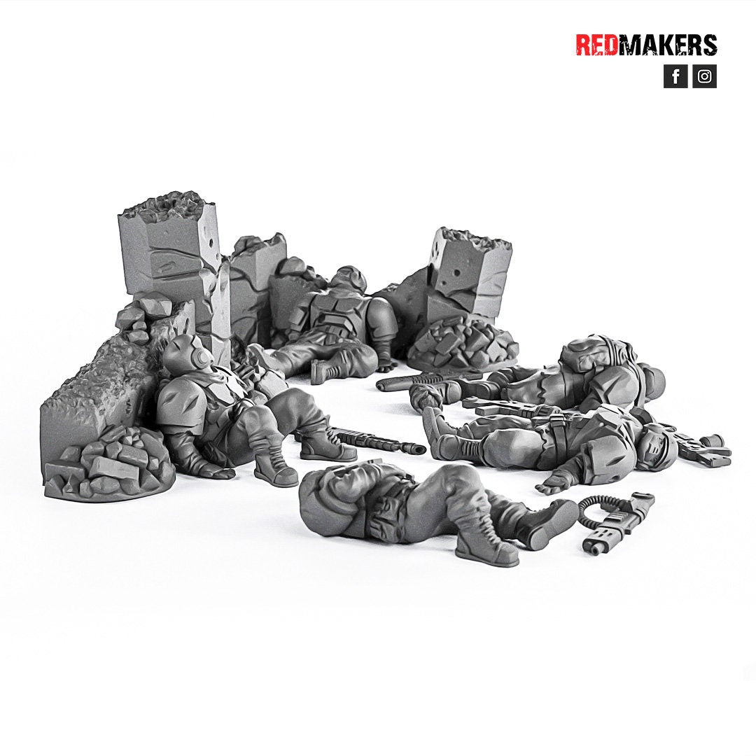 Red Makers Alpha Troops Slain Soldiers x5 (Custom Order) - product image 2 of 5