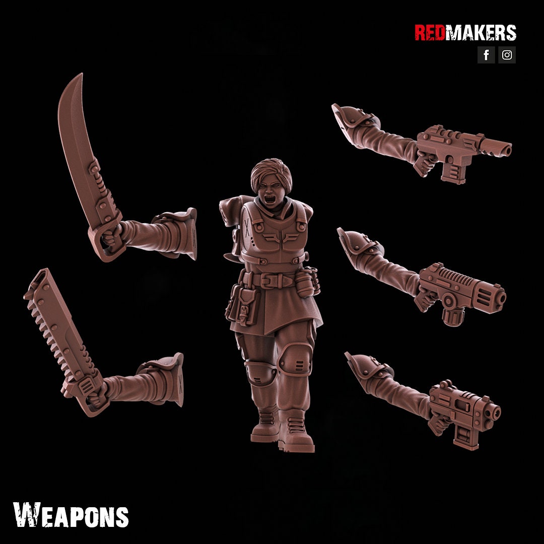 Red Makers Shock Troops Female Squad x10 (Custom Order) - product image 4 of 9