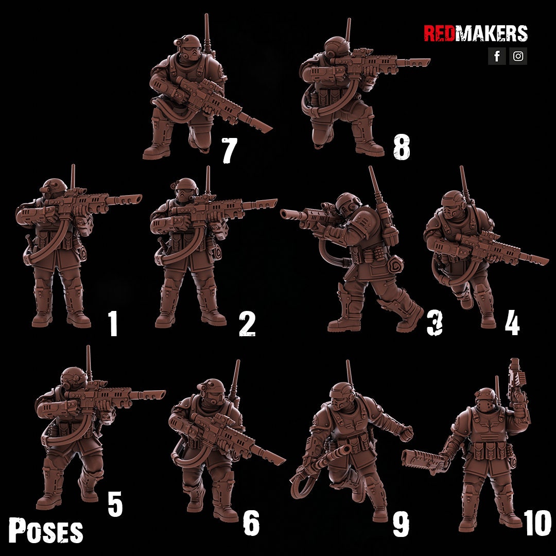 Red Makers Shock Troops Elite Squad x10 (Custom Order) - product image 4 of 7