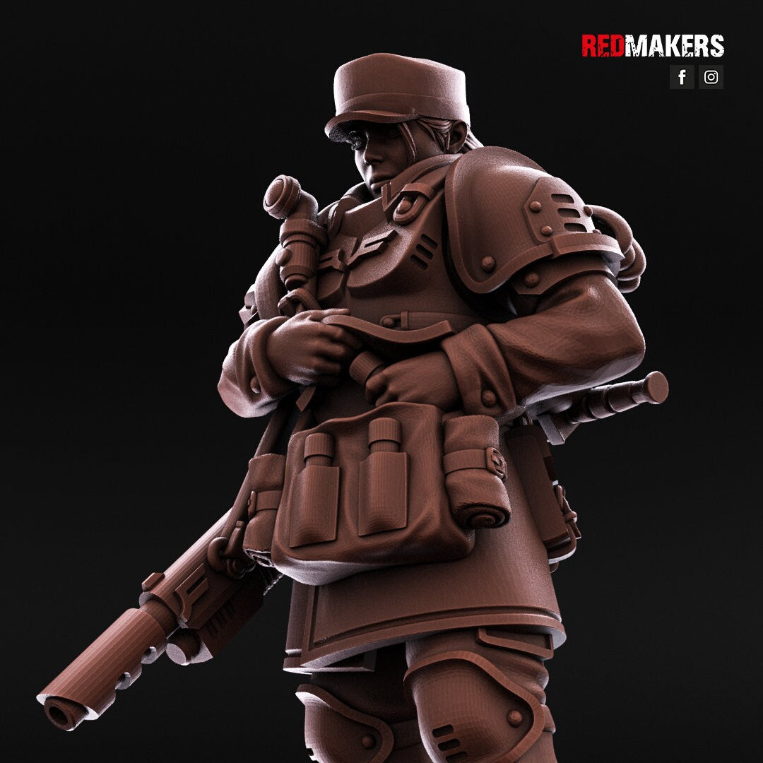 Red Makers Shock Troops Female Officer and Command Squad (Custom Order) - product image 4 of 10