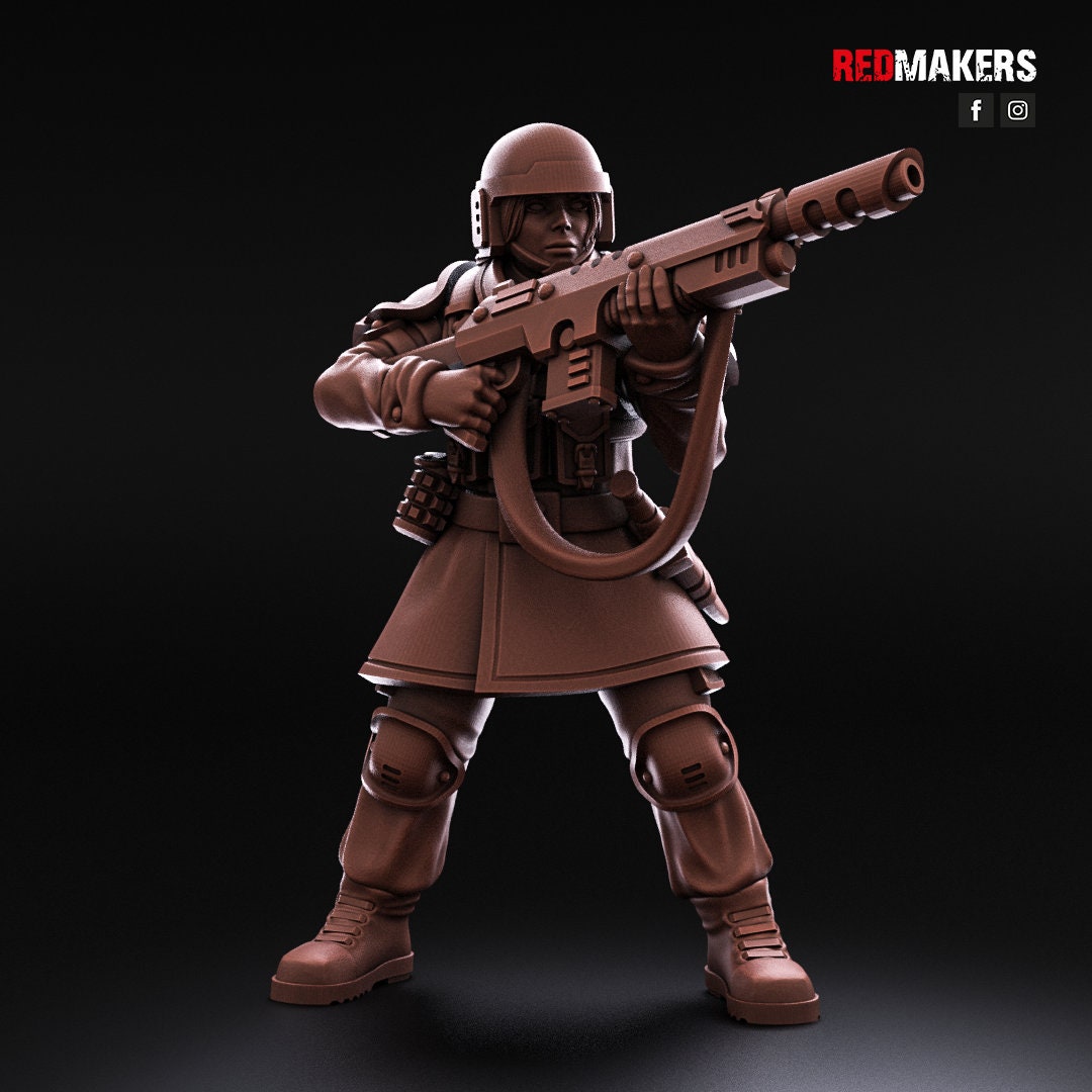Red Makers Shock Troops Female Officer and Command Squad (Custom Order) - product image 7 of 10