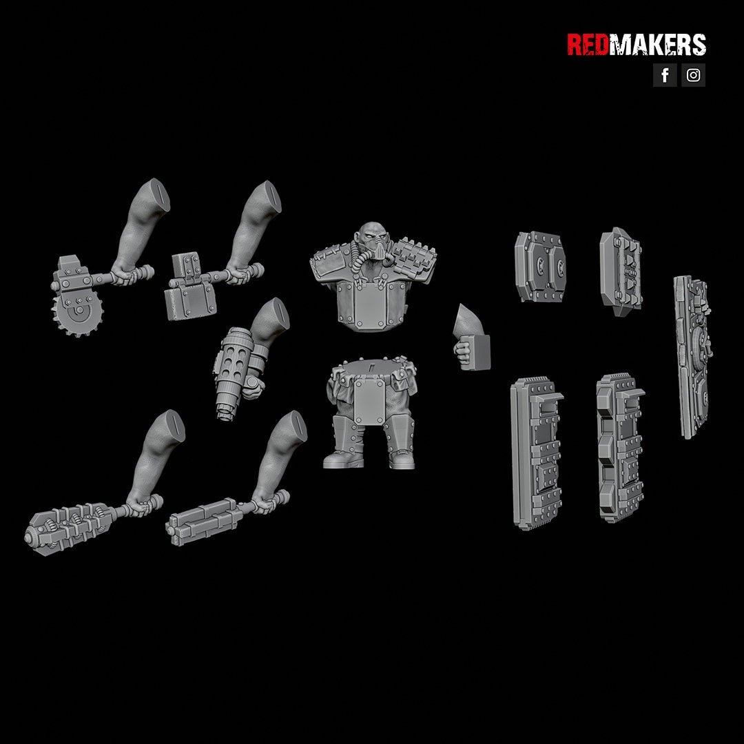 Red Makers - Armoured Abhuman Giant Squad V1 x5 (Custom Order)