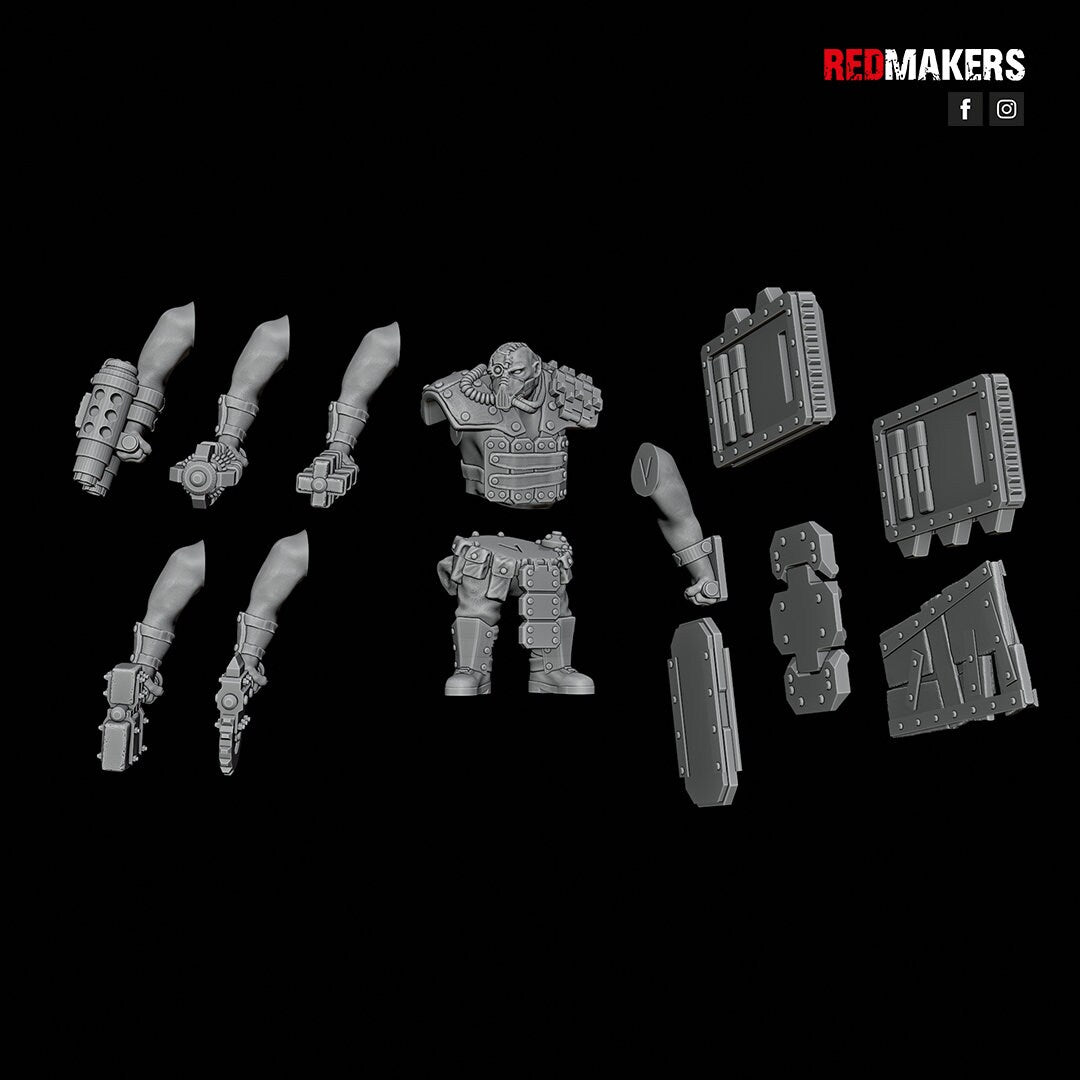 Red Makers - Armoured Abhuman Giant Squad V1 x5 (Custom Order)