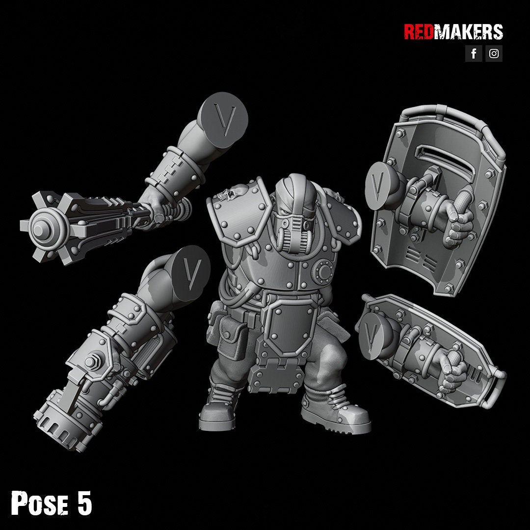 Red Makers Armoured Abhuman Giant Squad V2 x5 (Custom Order) - product image 6 of 6