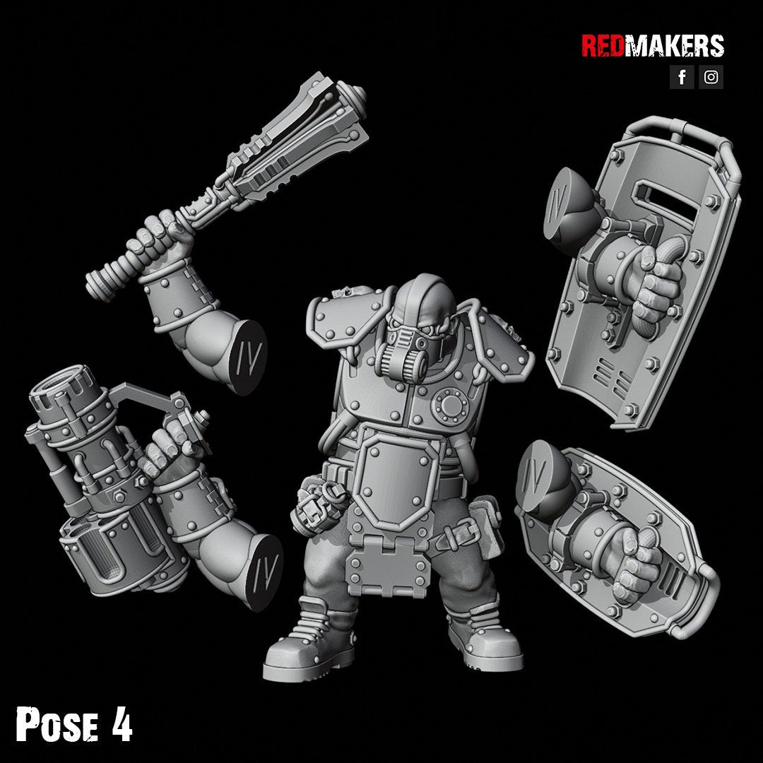 Red Makers Armoured Abhuman Giant Squad V2 x5 (Custom Order) - product image 4 of 6
