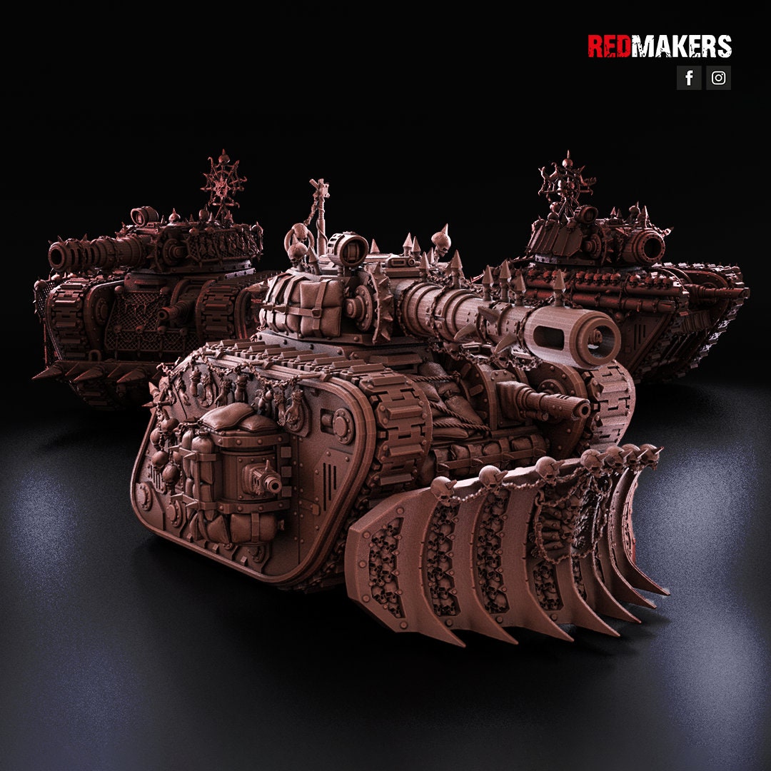 Red Makers Renegade Legendary Battle Tank – Heretics (Custom Order) - product image 2 of 10