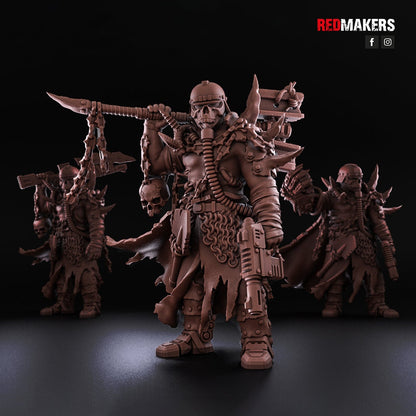 Red Makers Renegade Death Squad Lieutenant and Command Squad - Heretics (Custom Order) - product image 2 of 10