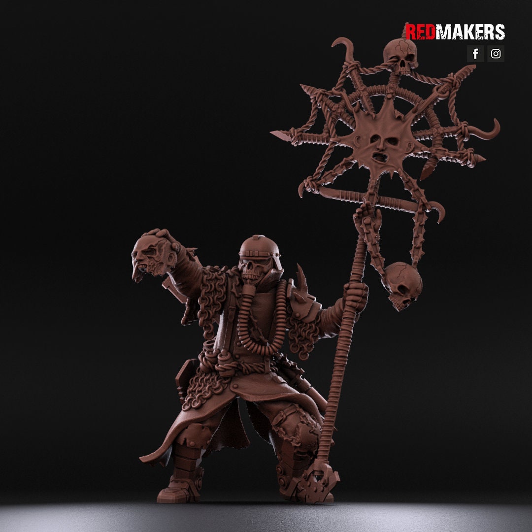 Red Makers Renegade Death Squad Lieutenant and Command Squad - Heretics (Custom Order) - product image 9 of 10
