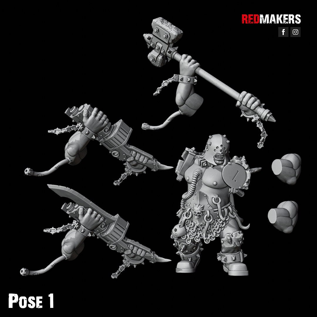 Red Makers Renegade Abhuman Giant Squad x5 - Heretics (Custom Order) - product image 2 of 10