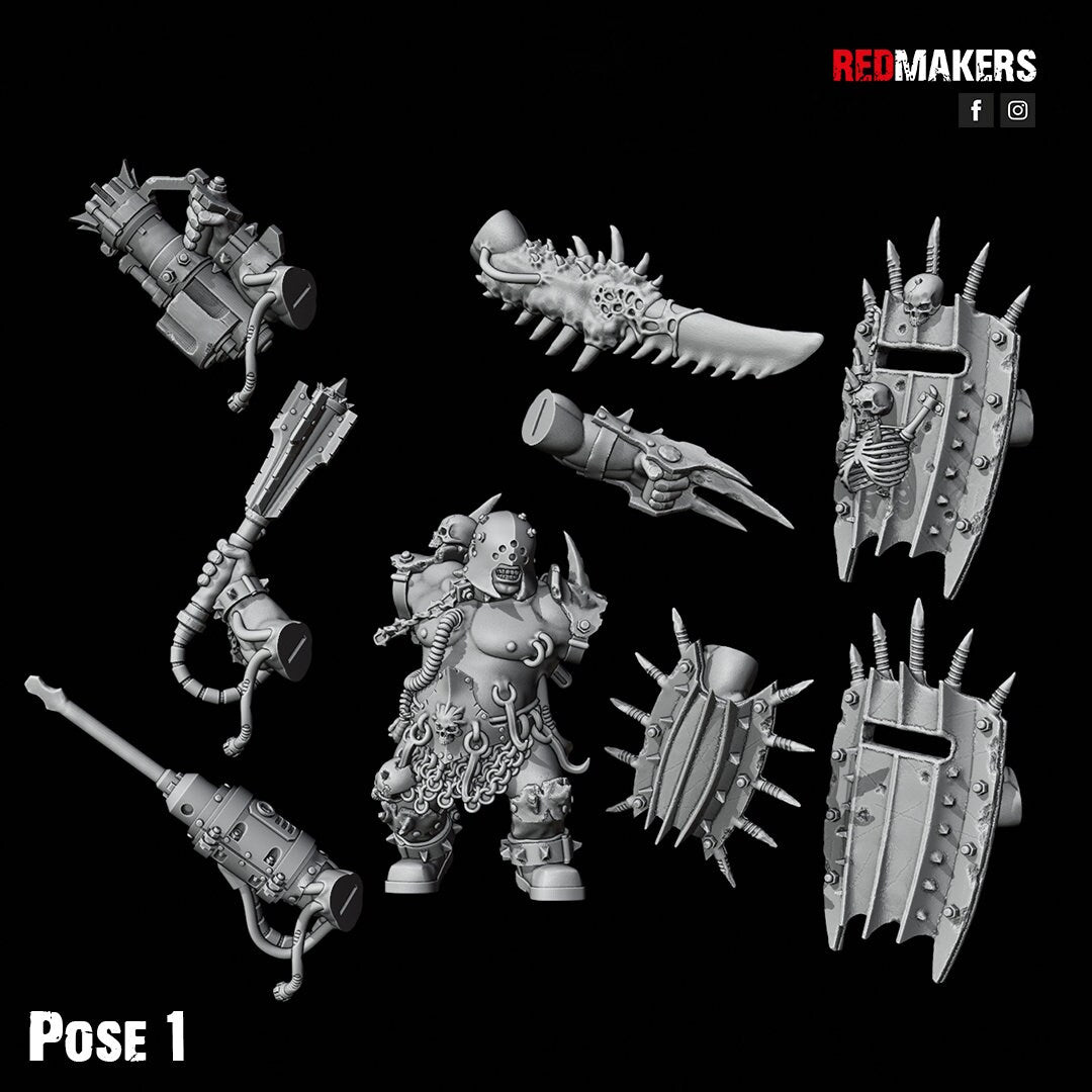 Red Makers Renegade Abhuman Giant Squad x5 - Heretics (Custom Order) - product image 3 of 10