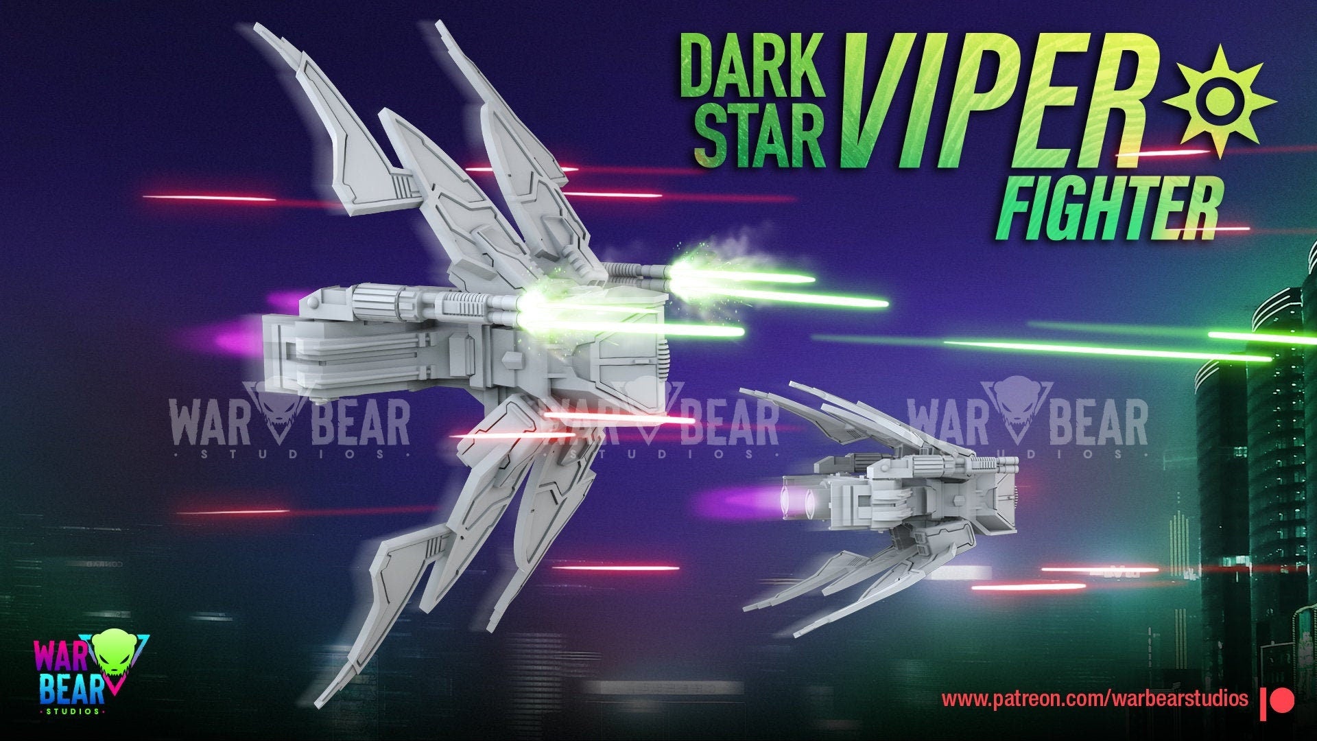 Legion Dark Star Viper Fighter (Custom Order) - product image 1 of 4
