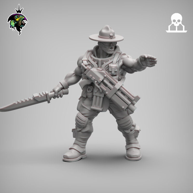 SpaceNam Sgt Major Meatgrinder - Reptilian Overlords (Custom Order) - product image 3 of 3