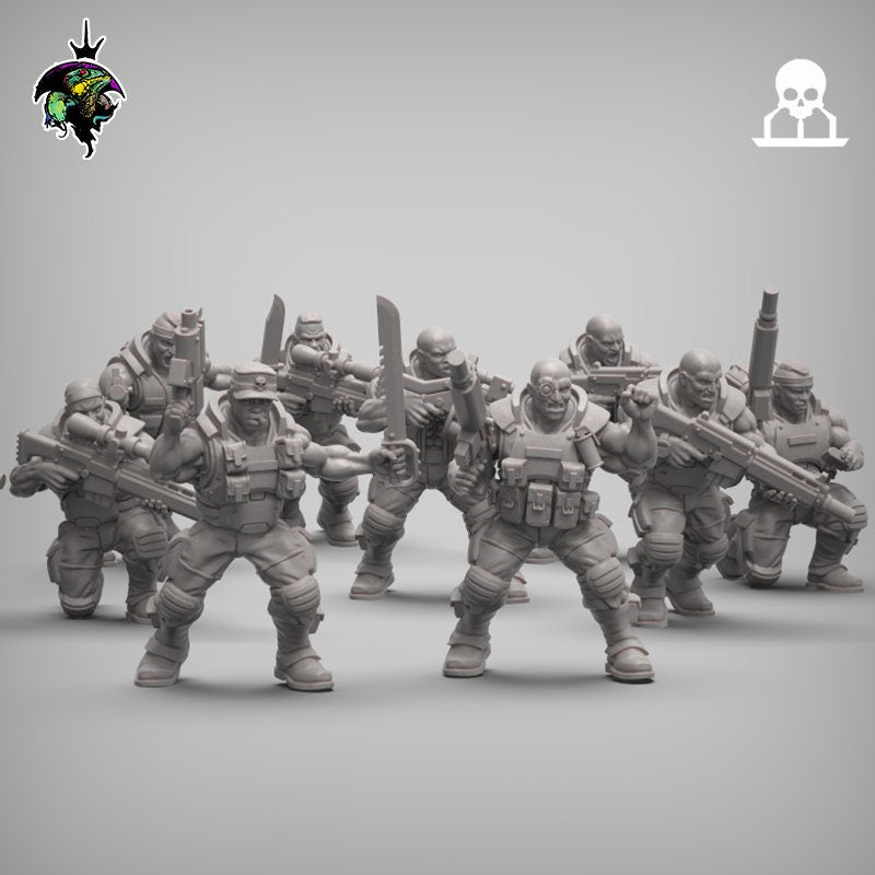 SpaceNam Infantry Squad V2.0 x10 - Reptilian Overlords (Custom Order) - product image 1 of 5