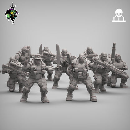 SpaceNam Infantry Squad V2.0 x10 - Reptilian Overlords (Custom Order) - product image 1 of 5