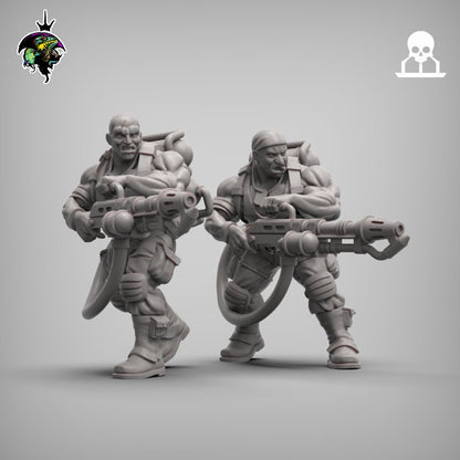 SpaceNam Flamethrower Team x2 - Reptilian Overlords (Custom Order) - product image 1 of 2