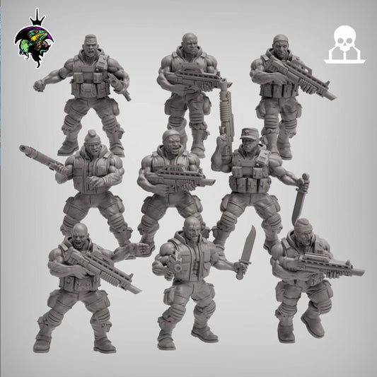 SpaceNam Infantry Squad V1.0 x10 - Reptilian Overlords (Custom Order) - product image 1 of 7