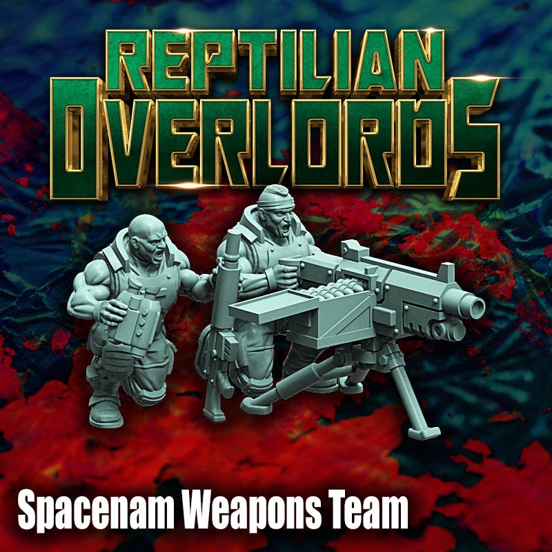 SpaceNam Heavy Weapon Teams x3 - Reptilian Overlords (Custom Order) - product image 3 of 6