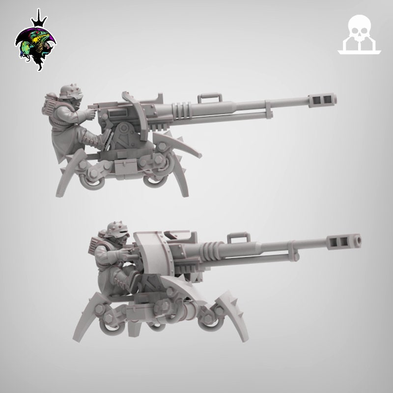 Heretic Heavy Weapon Teams x3 - Reptilian Overlords (Custom Order)