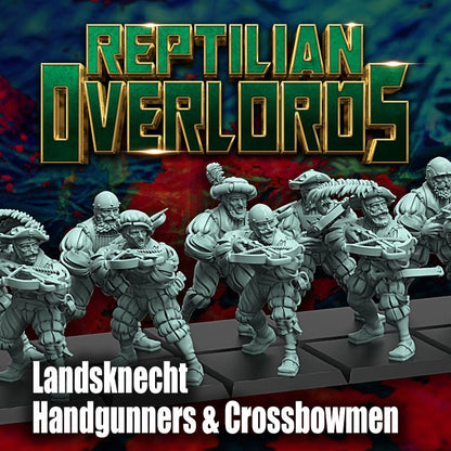 HRE Landsknecht Handgunners and Crossbowmen x10 - Reptilian Overlords (Custom Order) - product image 3 of 6