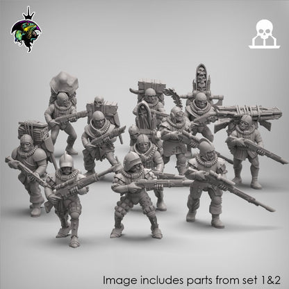 Sci-Fi Mercenaries and Militia EXPANSION set - Reptilian Overlords (Custom Order) - product image 1 of 7