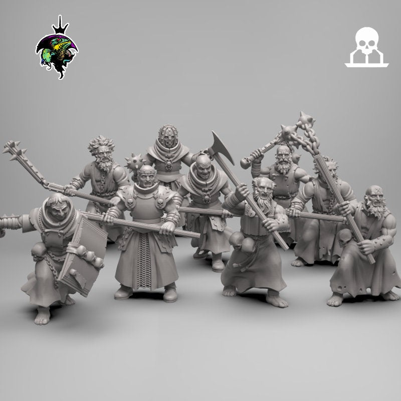 Fantasy Priests and Penitents x10 - Reptilian Overlords (Custom Order) - product image 1 of 10
