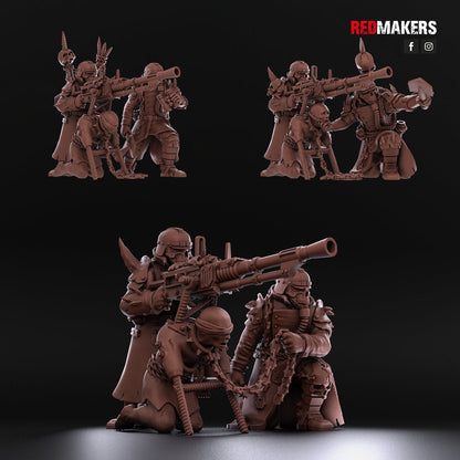 Red Makers Renegade Death Squad Heavy Weapon Teams x3 - Heretics (Custom Order) - product image 3 of 10