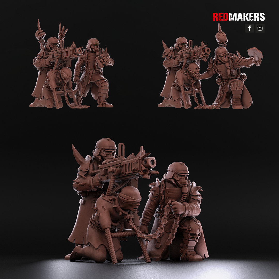 Red Makers Renegade Death Squad Heavy Weapon Teams x3 - Heretics (Custom Order) - product image 4 of 10