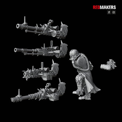 Red Makers Renegade Death Squad Heavy Weapon Teams x3 - Heretics (Custom Order) - product image 8 of 10