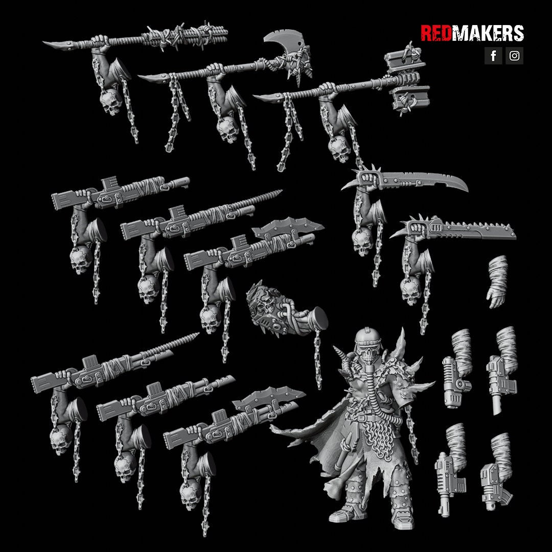 Red Makers Renegade Death Squad Lieutenant and Command Squad - Heretics (Custom Order) - product image 4 of 10
