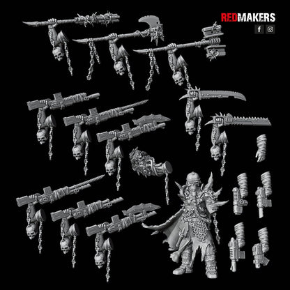 Red Makers Renegade Death Squad Lieutenant and Command Squad - Heretics (Custom Order) - product image 4 of 10