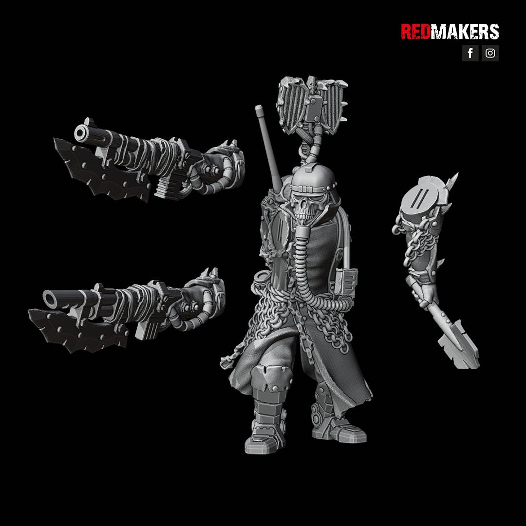 Red Makers Renegade Death Squad Lieutenant and Command Squad - Heretics (Custom Order) - product image 5 of 10
