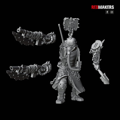 Red Makers Renegade Death Squad Lieutenant and Command Squad - Heretics (Custom Order) - product image 5 of 10