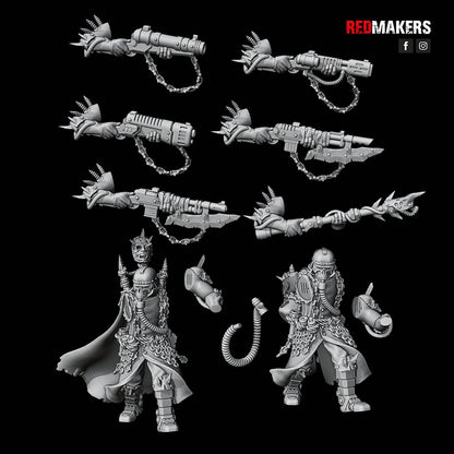 Red Makers Renegade Death Squad Lieutenant and Command Squad - Heretics (Custom Order) - product image 3 of 10