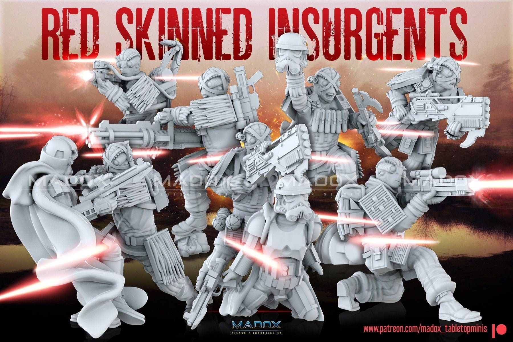 Legion Red Skinned Insurgents (Custom Order) - product image 1 of 5