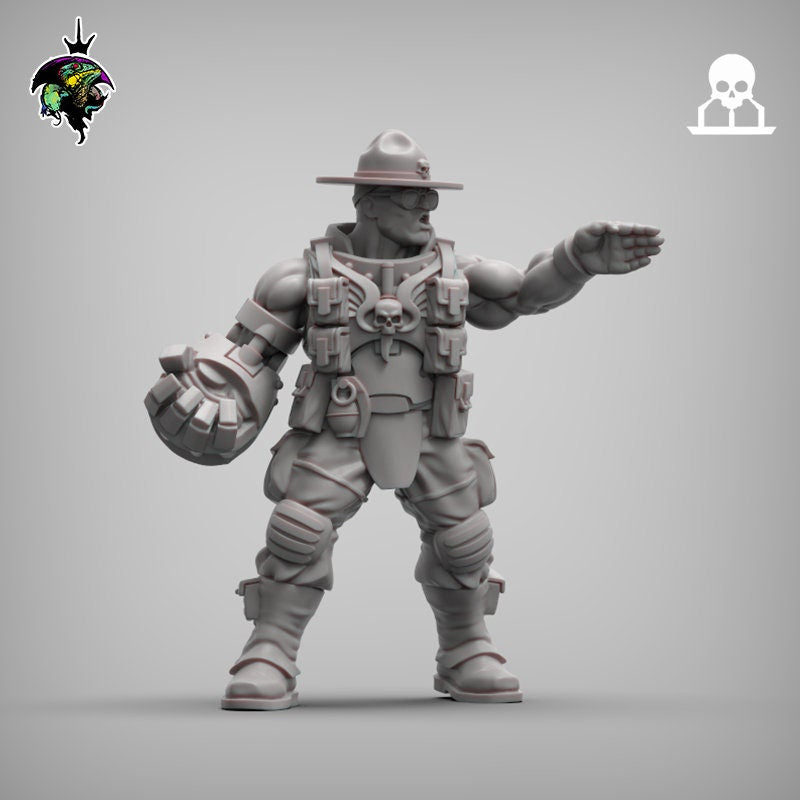 SpaceNam Sgt Major Meatgrinder - Reptilian Overlords (Custom Order) - product image 1 of 3