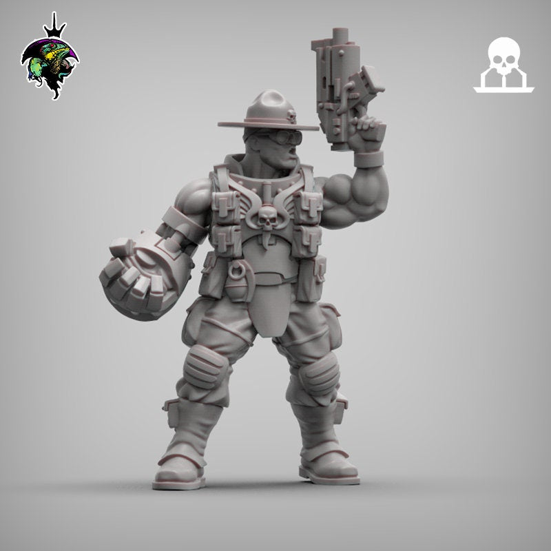 SpaceNam Sgt Major Meatgrinder - Reptilian Overlords (Custom Order) - product image 2 of 3