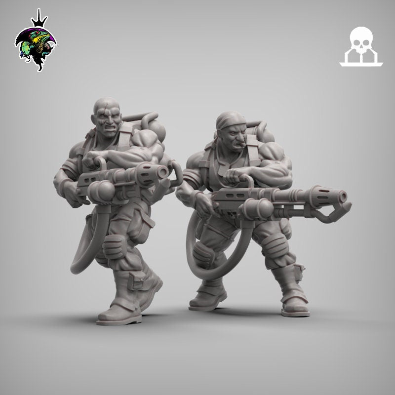 SpaceNam Flamethrower Team x2 - Reptilian Overlords (Custom Order) - product image 2 of 2