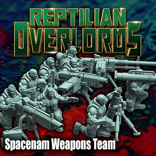 SpaceNam - Heavy Weapon Teams x3 - Reptilian Overlords (Custom Order)