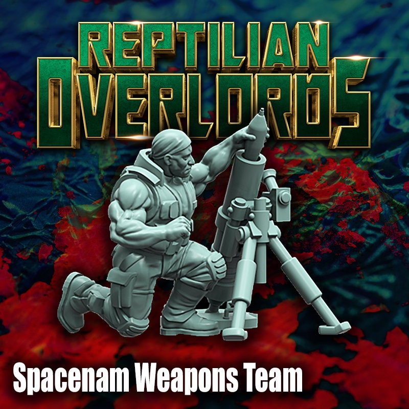 SpaceNam Heavy Weapon Teams x3 - Reptilian Overlords (Custom Order) - product image 4 of 6