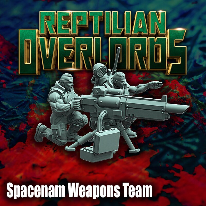 SpaceNam Heavy Weapon Teams x3 - Reptilian Overlords (Custom Order) - product image 5 of 6